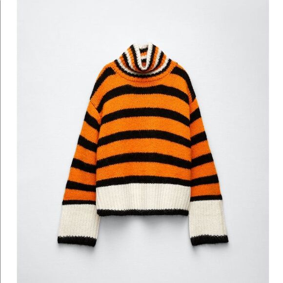 ZARA STRIPED KNIT SWEATER - Picture 15 of 16